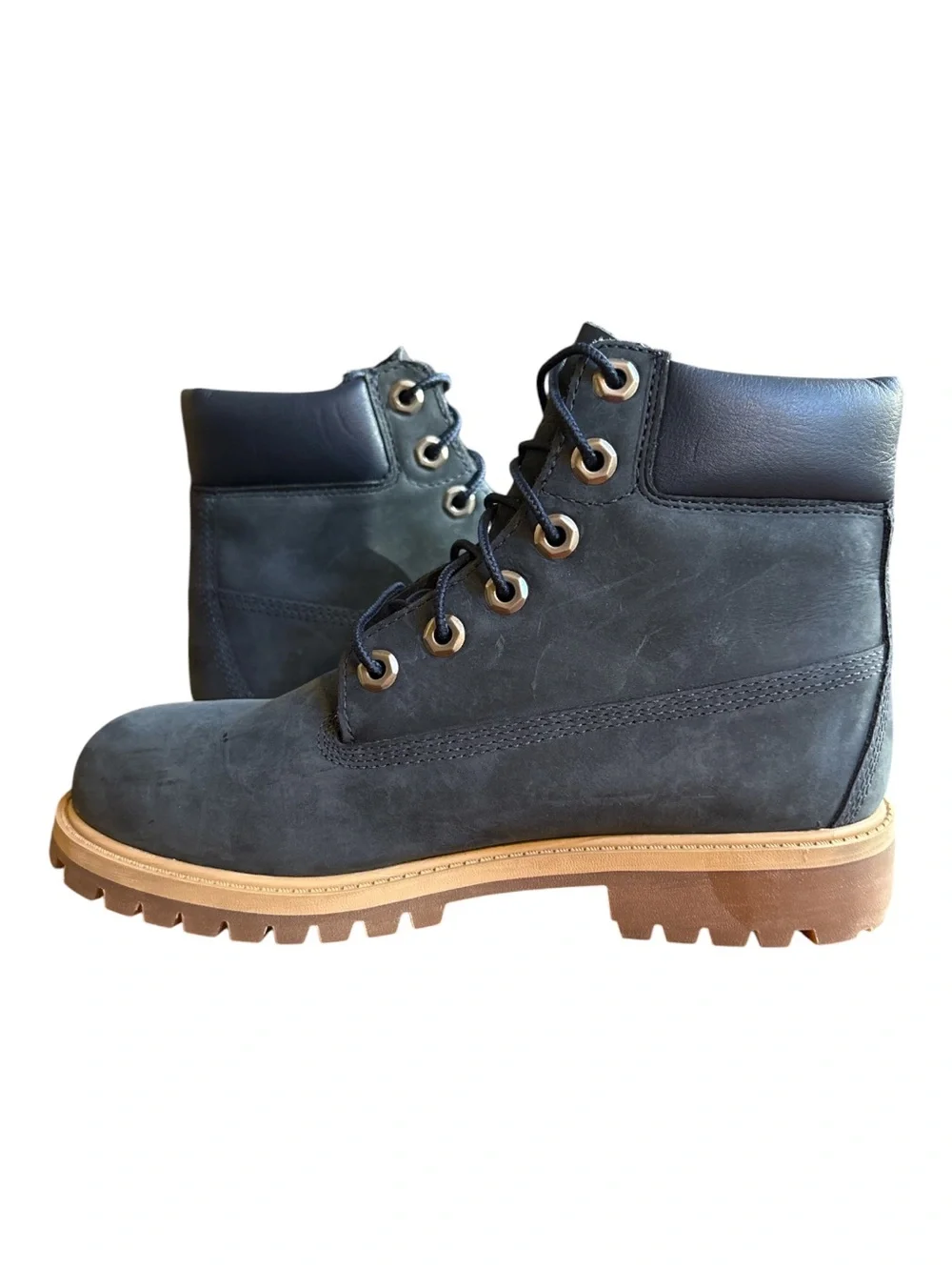 TIMBERLAND JUNIOR 6-INCH PREMIUM WATERPROOF BOOT NAVY BLUE NWOT SZ 4.5